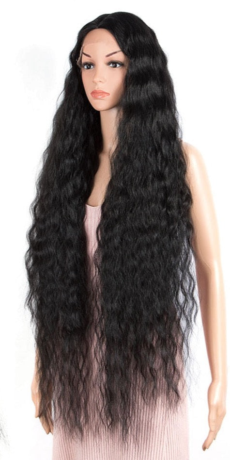 42" Loose Wave Lace Front Wig Hair Synthetic